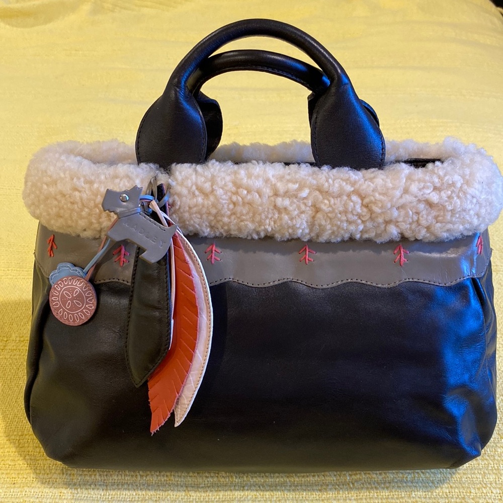RADLEY LONDON natural leather brown and grey purse bag